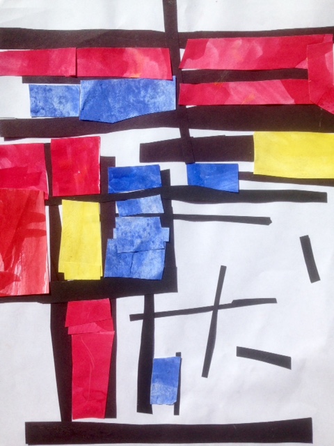 Kindergarten Piet Mondrian Gridded Collages | Wow Art Project